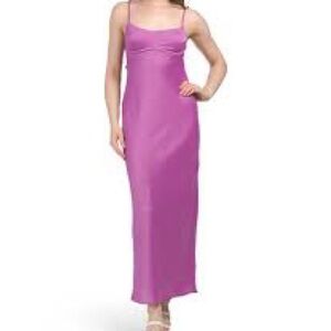 Purple Spaghetti strap Maxi Slip Dress